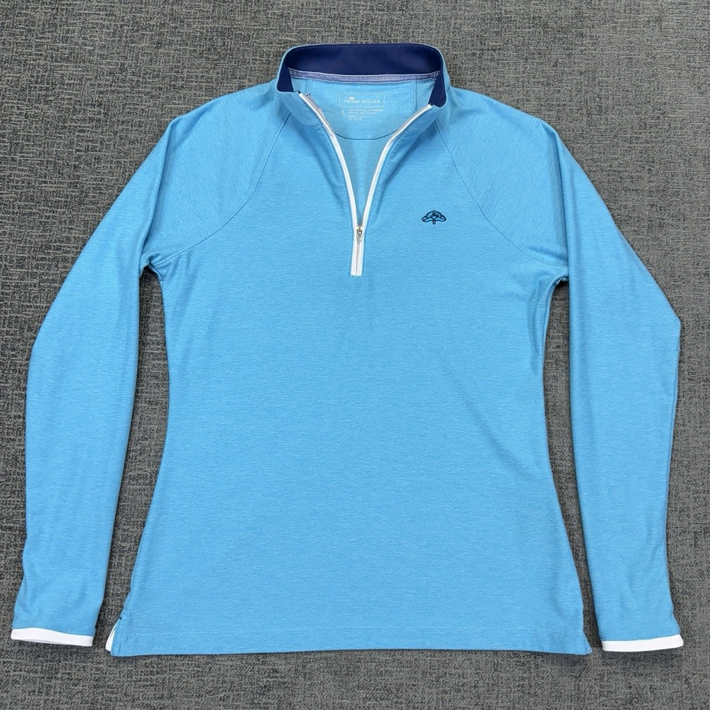 Peter Millar Pullover Women's Small Blue 1/4 Zip‎ Perth Performance Golf UPF 50+ - Picture 2 of 8